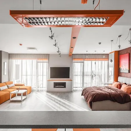 Sky Orange Jacuzzi Sauna 28 Floor Butas Klaipeda