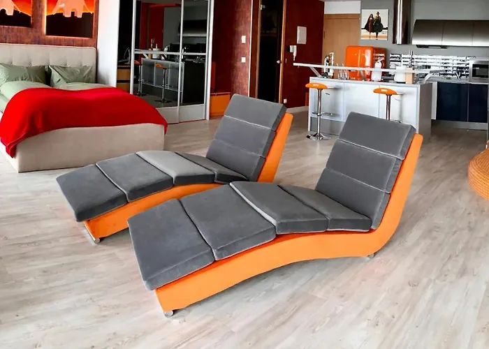 Sky Orange Jacuzzi Sauna 28 Floor Apartment